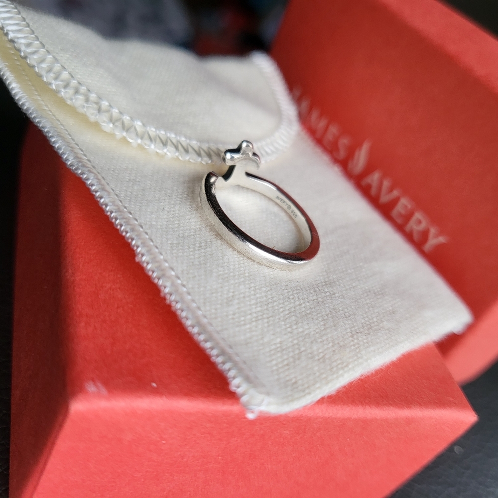 James Avery Script Initial 'T' Sterling Silver Ri… - image 6
